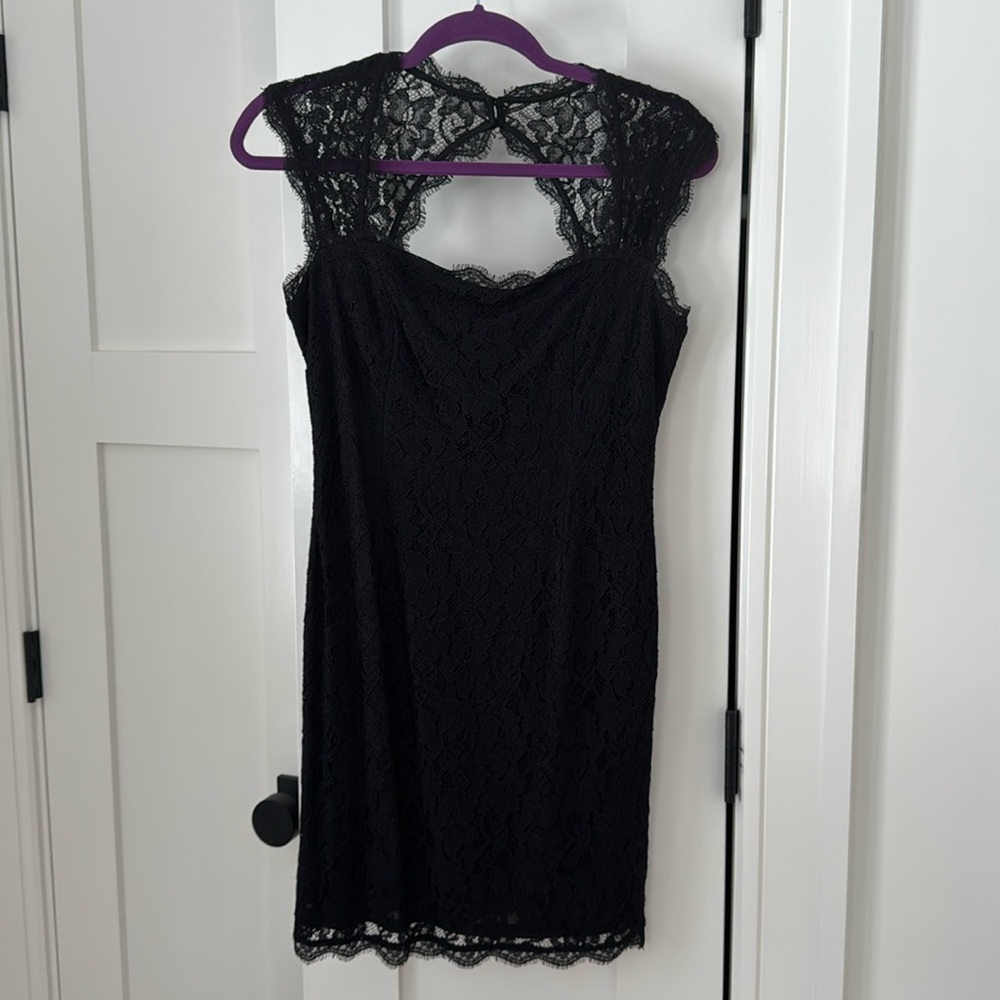 Adrianna Papell Black Lace minidress